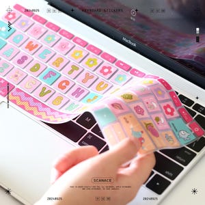 Little cutie keyboard sticker for Macbook Pro and air Decal for Apple Laptop 2024Macbook Pro13.3/Pro14 2024Macbook Air15 M4