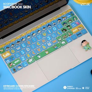クレヨンしんちゃん キーボードステッカー/カバー Macbook Pro 14/16用 デカール Apple ノートパソコン 2024Macbook Pro 2024Macbook Air15、M1/M2/M3/M4 3113