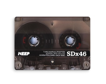 Smoke-Tinted Cassette MacBook Skin, 80s Mixtape Vinyl Decal for Air 13/15 & Pro 14/16, Retro Music Lover Gift