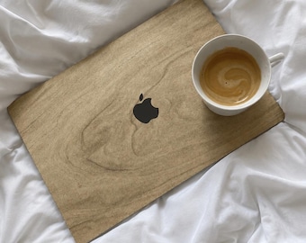 Light Oak Look MacBook Skin for Minimal Workspaces, Printed Wood Grain Laptop Decal for Air 13 15 Pro 14 16 M1 to M5 and Neo