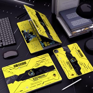 Cyberpunk MacBook Decal: Matte Protective Vinyl Skin Compatible with all MacBook Air 13" M5 2025 Pro 13 14 16 M4 2026 Cover image 2