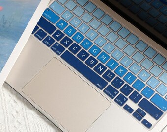 ocean inspired MacBook Keyboard Cover for Air 13 Air 15 Pro 14 Pro 16 M1 M2 M3 M4 M5 and neo Silicone Keyboard Skin for Minimal Desk Setup