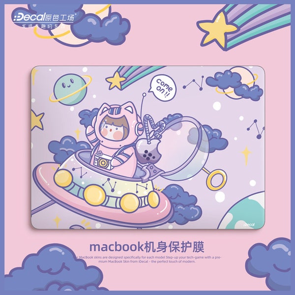 Space Milk Tea Macbook Decals 2020Macbook M1 Macbook Skins Macbook Cover Vinyl Decal for Apple Laptop Macbook Pro/Air
