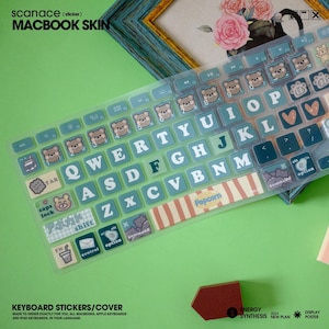 Grüner Bär Tastatur Abdeckung für MacBookPro 14/16 M42025Air13/15 Silikon Schutzfolie Geräuschunterdrückung, ölbeständige Tasten Soft-Touch-Silikon