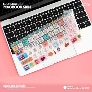 British style Keyboard cover for Macbook Pro13/15/16 and air Decal for Apple Laptop skin 2024Macbook Air15 1941/3114 M4 Pro14