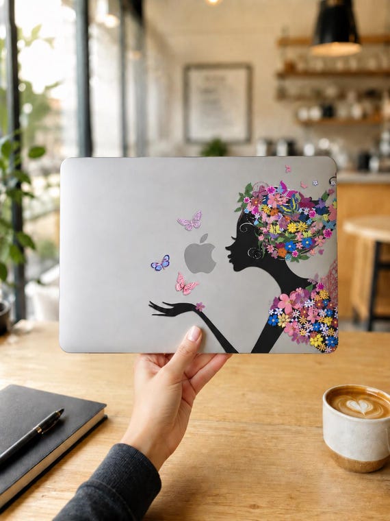 Floral Butterfly MacBook Case 2026, Frosted Clear Lightweight PC Hard Shell Laptop Cover for Air 13 15 Pro 14 16 M1 to M5 and MacBook Neo