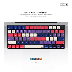 Red and Purple cabbage color Keyboard sticker for Macbook Pro14 and air Decal for Apple LaptopM1/M2/M3/M4 Macbook Pro 2024Macbook Air15 2992