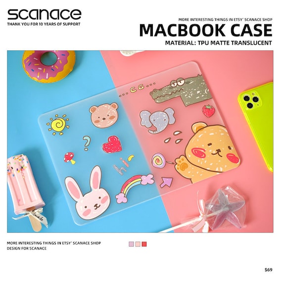 Zoo Animals Macbook Case: Matte TPU Laptop Sleeve