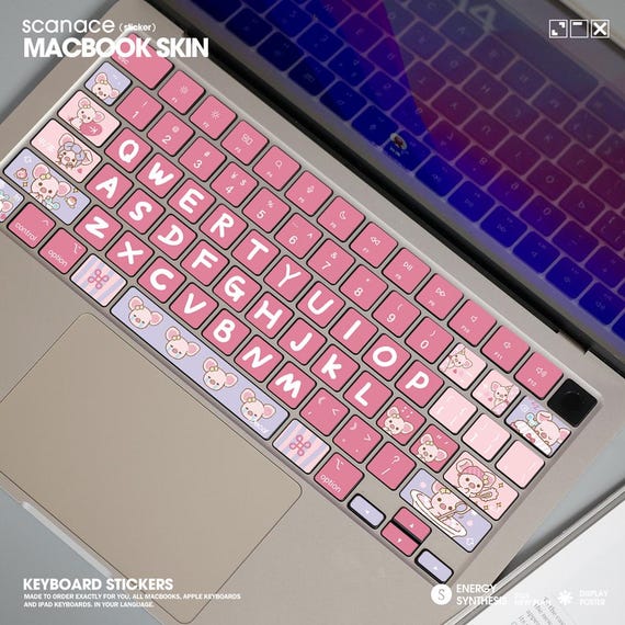 Pink Pig MacBook Keyboard Stickers: Vinyl Decal Skin MacBook Air