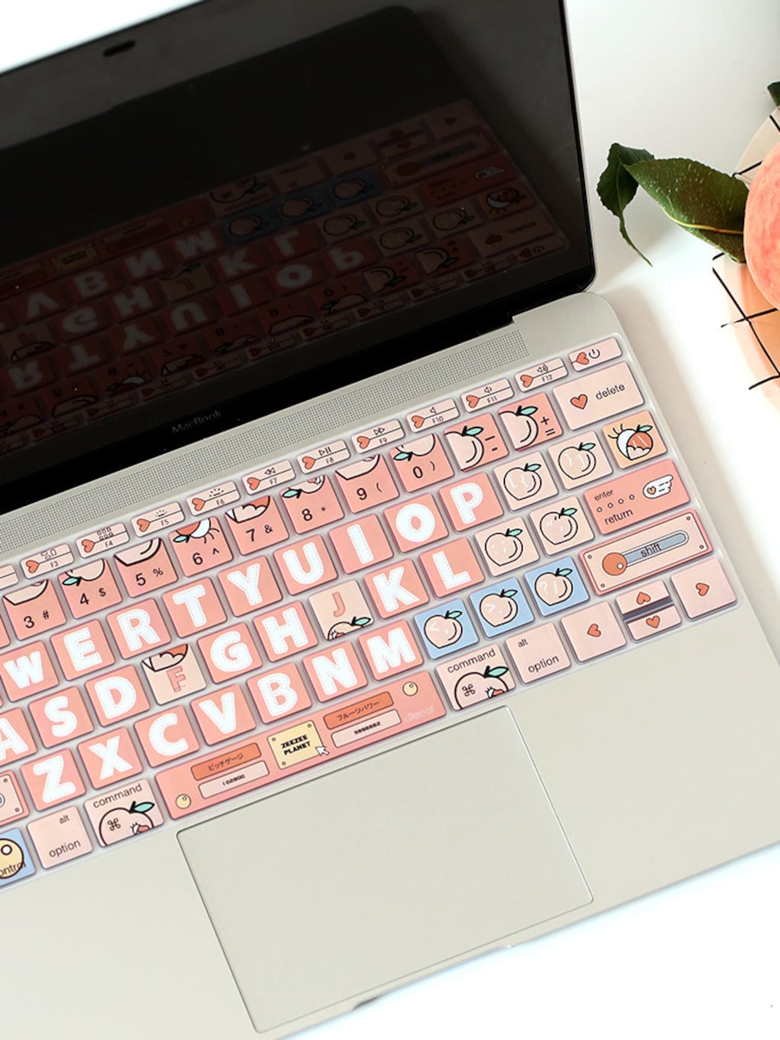 Lovely peach Keyboard sticker/cover for Macbook Pro and air Etsy