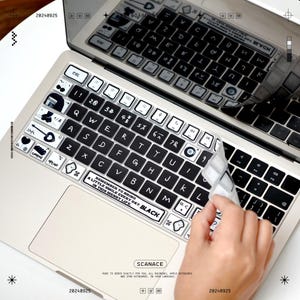 Dark Toys-toetsenbordcover voor Macbook Pro en air Zachte siliconen Stof- en waterdicht Pro13.3/Pro14 2024Macbook Air15 M4