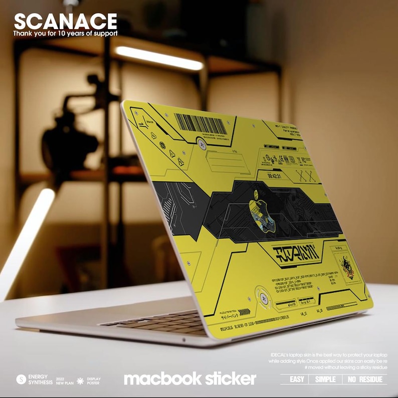 Cyberpunk MacBook Decal: Matte Protective Vinyl Skin Compatible with all MacBook Air 13" M5 2025 Pro 13 14 16 M4 2026 Cover image 8