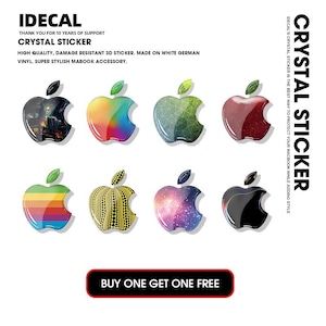 Apple sticker for macbook pro13/air13/pro14/pro16 Decal, 3D logo sticker and full set of 8