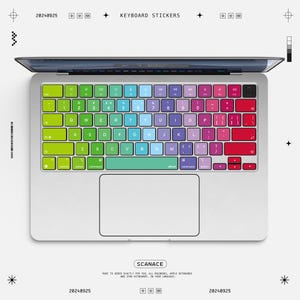Color Palette Keyboard stickers for Macbook Pro13/15/16and air Decal for Apple Laptop skin 2024Macbook Air15 1941/3114 M4 Pro14 2992