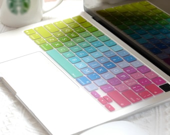 Make Your MacBook Air or Pro More Colorful with a Rainbow Silicone Keyboard Cover for 13 15 14 16 Inch M1 to M5 Models