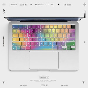 Ink and oil paint Keyboard stickers for Macbook Pro13/15/16Vinyl Key’s Skin  2024Macbook Air15 1941/3114 M4  Chip Accessories Pro14 2992