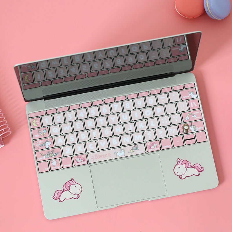 Pink unicorn Keyboard sticker/cover for Macbook Pro and air Etsy