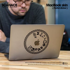 Camera function key sticker Macbook Decals Macbook Sticker Matte texture Skins Macbook Vinyl Decal for Apple Laptop Macbook Pro Black hollow