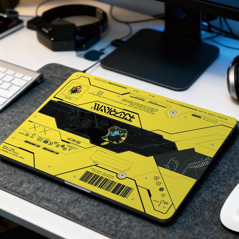 Cyberpunk MacBook Decal: Matte Protective Vinyl Skin Compatible with all MacBook Air 13" M5 2025 Pro 13 14 16 M4 2026 Cover image 5