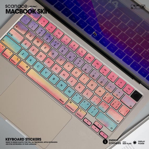 Sky Color MacBook Keyboard Stickers: Vinyl Skin Decal MacBook Air
