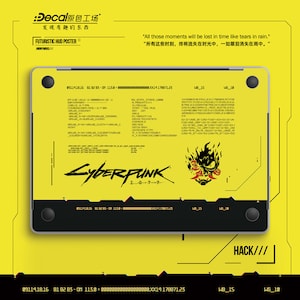 Cyberpunk MacBook Decal: Matte Protective Vinyl Skin Compatible with all MacBook Air 13" M5 2025 Pro 13 14 16 M4 2026 Cover Bottom