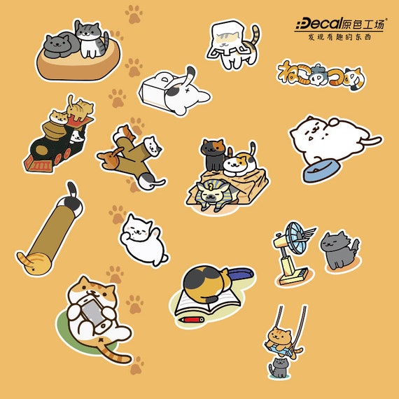 Neko Atsume Sticker Full Set of 14
