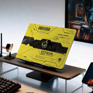 Cyberpunk Macbook Aufkleber: Matte Schutzhülle Vinyl Skin Kompatibel mit allen MacBook Air 13 Zoll M4 2025 Pro 13 14 16 M4 2024 Cover