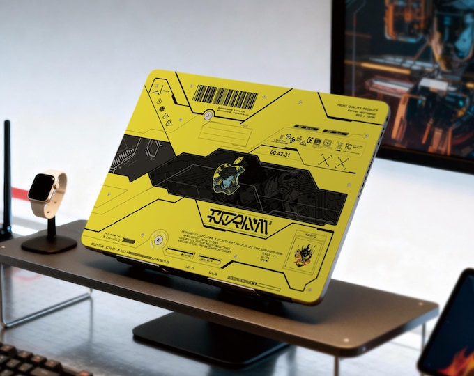 Featured listing image: Cyberpunk Macbook Decal: Matte Protective Vinyl Skin Compatible with all MacBook Air 13" M4 2025 Pro 13 14 16 M4 2024 Cover
