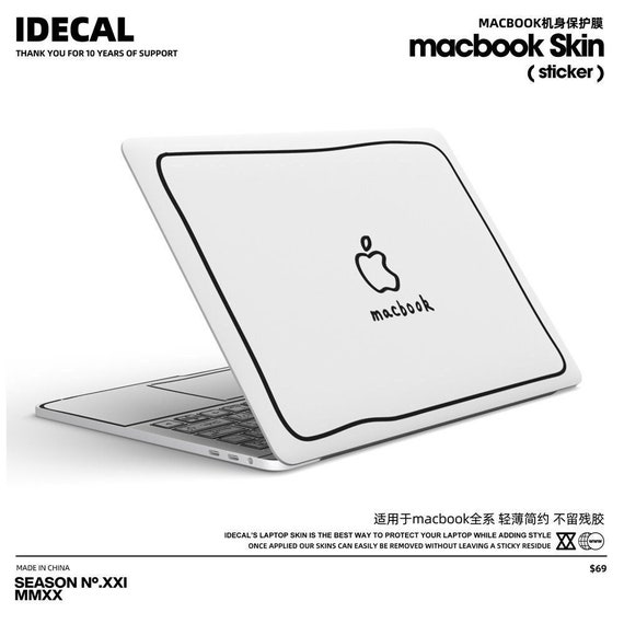 Macbook air Skin Free Line : Vinyl Decal for Pro/Air Compatible with all MacBook Air 13" M4 2025 Pro 13 14 16 M4 2024 sticker