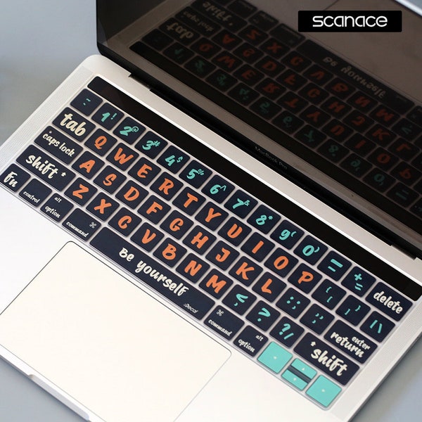 Retro word Keyboard sticker/cover for Macbook Pro and air Decal for Apple Laptop 2020Macbook Pro ipad11/12 Magic Keyboard