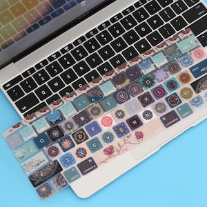 Keyboard sticker for Macbook Pro and air  M2air13 Decal for Apple Laptop Macbook Pro14 Macbook Air Colored flowers