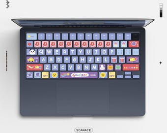 手描きのかわいいキーボードステッカー MacBook Pro14/Pro16用 Apple