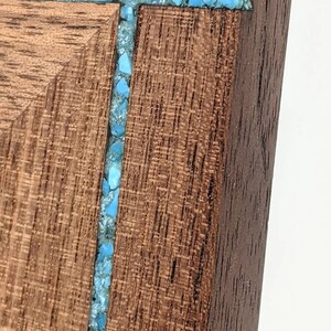 Black Walnut With Turquoise Stone Inlay 8x10 Picture Frame