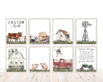 Watercolor Farm Nursery Decor: Rustic Farmhouse Print Set (Digital Download)