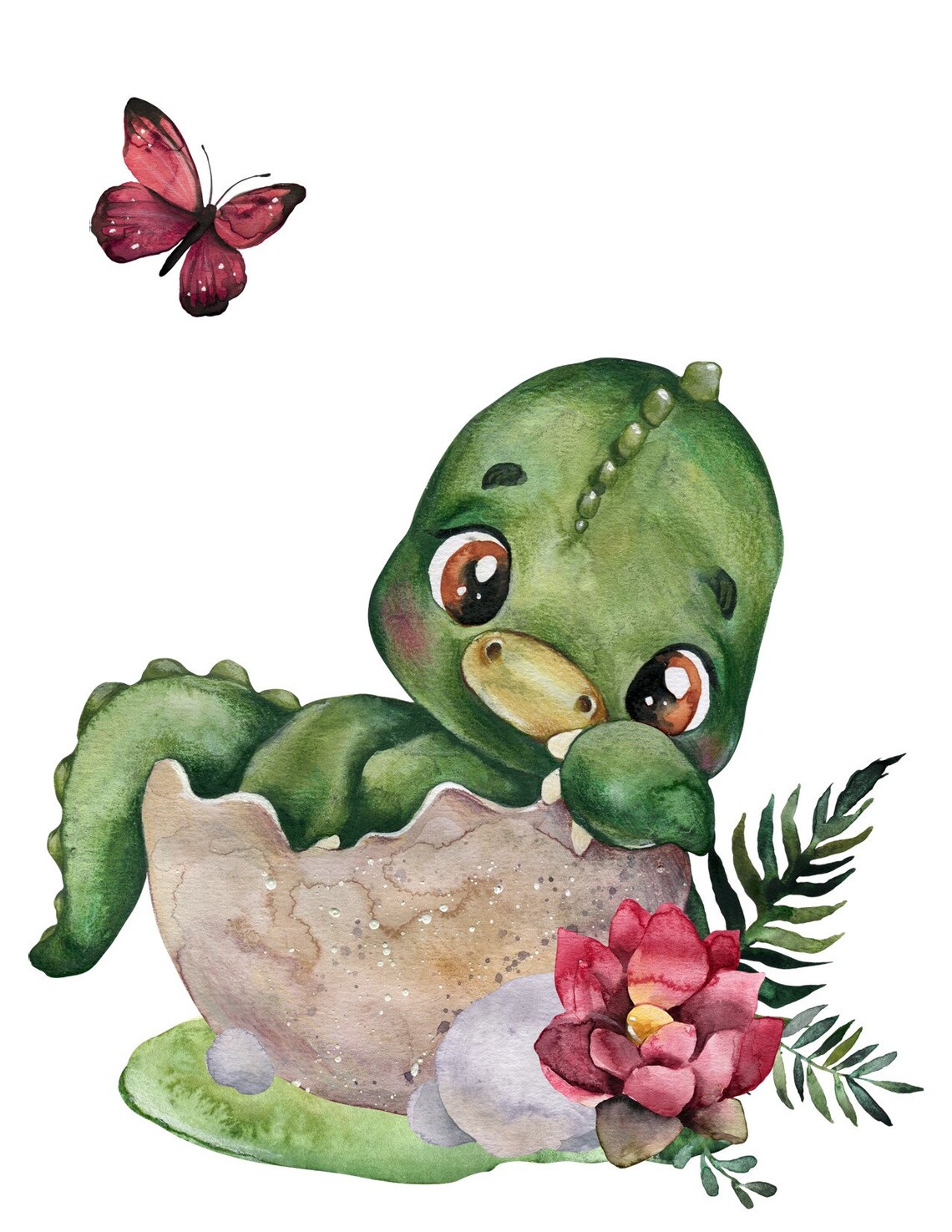 Personalized Baby Girl Dinosaur Nursery Children's Décor Etsy