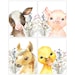 Farm Animal Nursery Prints: Watercolor Pig, Cow, Horse, Duck Set - Etsy