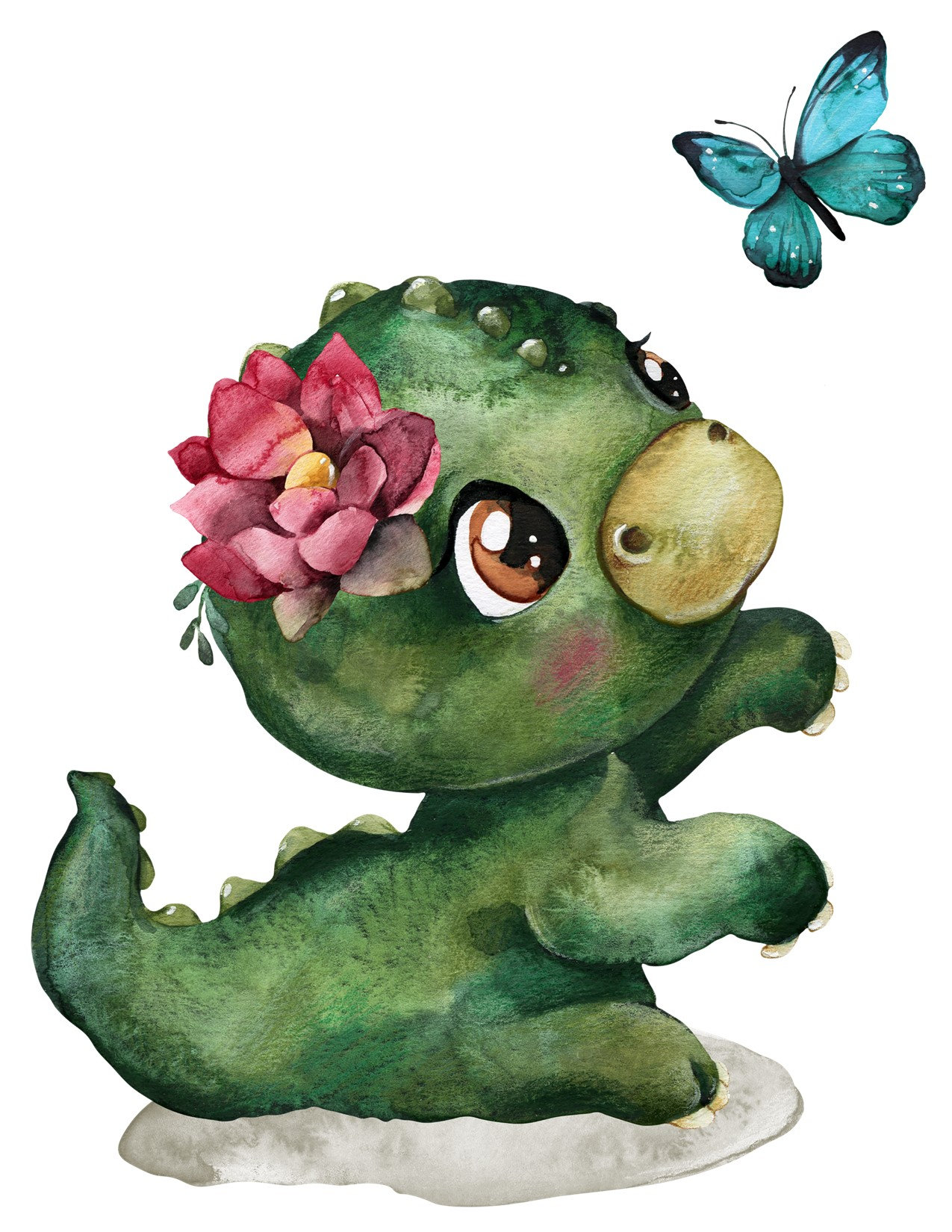 Personalized Baby Girl Dinosaur Nursery Children's Décor Etsy