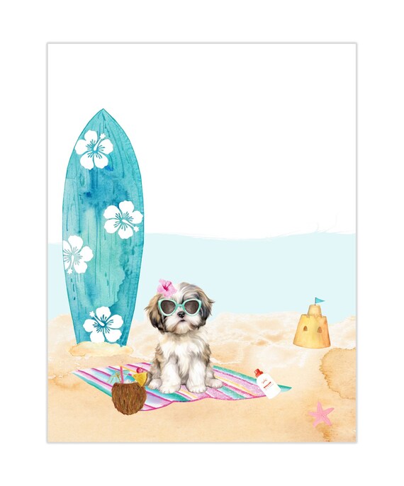 Shih Tzu Beach Towel - Pink Shih Tzu Beach Towel - Pink