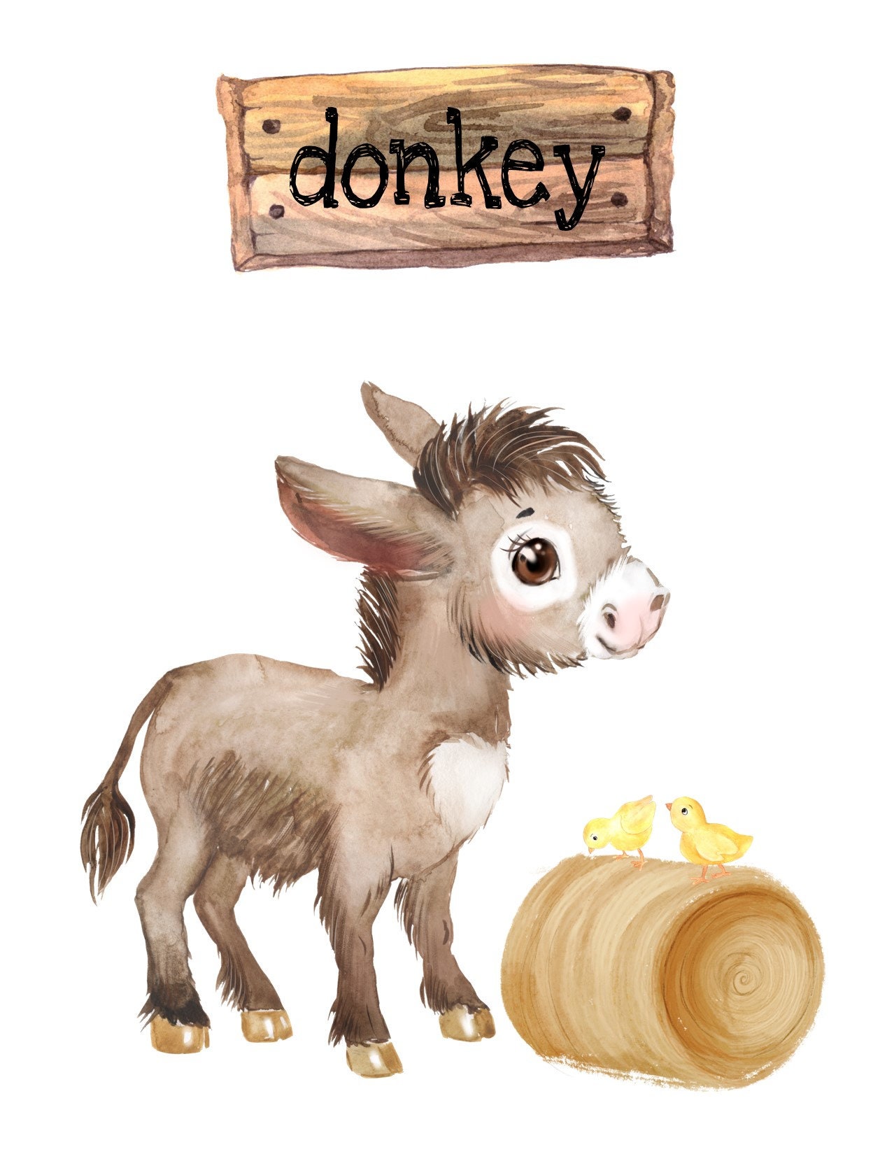 Farm Animal Nursery Little Boys Room Decor Set of 4 Unframed Etsy