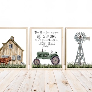 Barnyard Nursery Decor Set: Watercolor Farmhouse Prints (Digital Download)