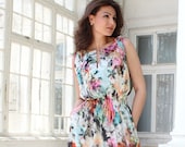 Chiffon Floral Dress, Midi dress for women, Plus size available