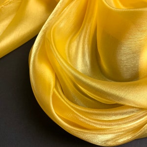 Yellow Organza Fabric by the Yard and Wholesale Sheer Organza - Etsy