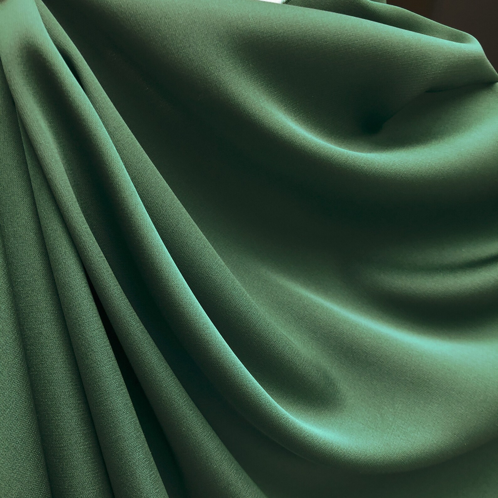 Hunter Green Silk Satin Fabric by the Meter Lingerie and | Etsy