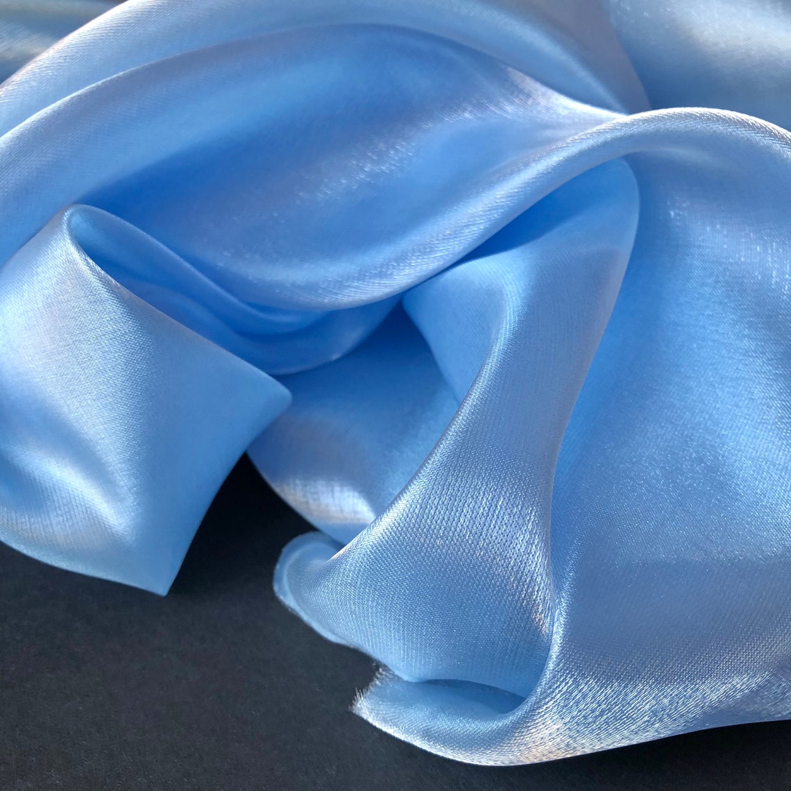 Azure Blue Organza Fabric Organza Fabric by the yard Wedding Etsy