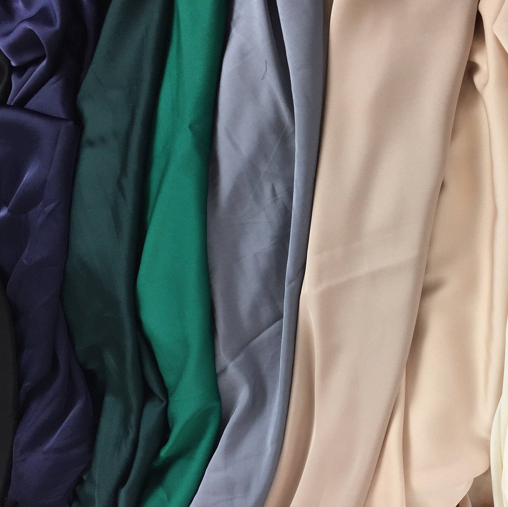 32 Colors Silk Satin Fabric Silk Fabric by the Yard Wedding Etsy