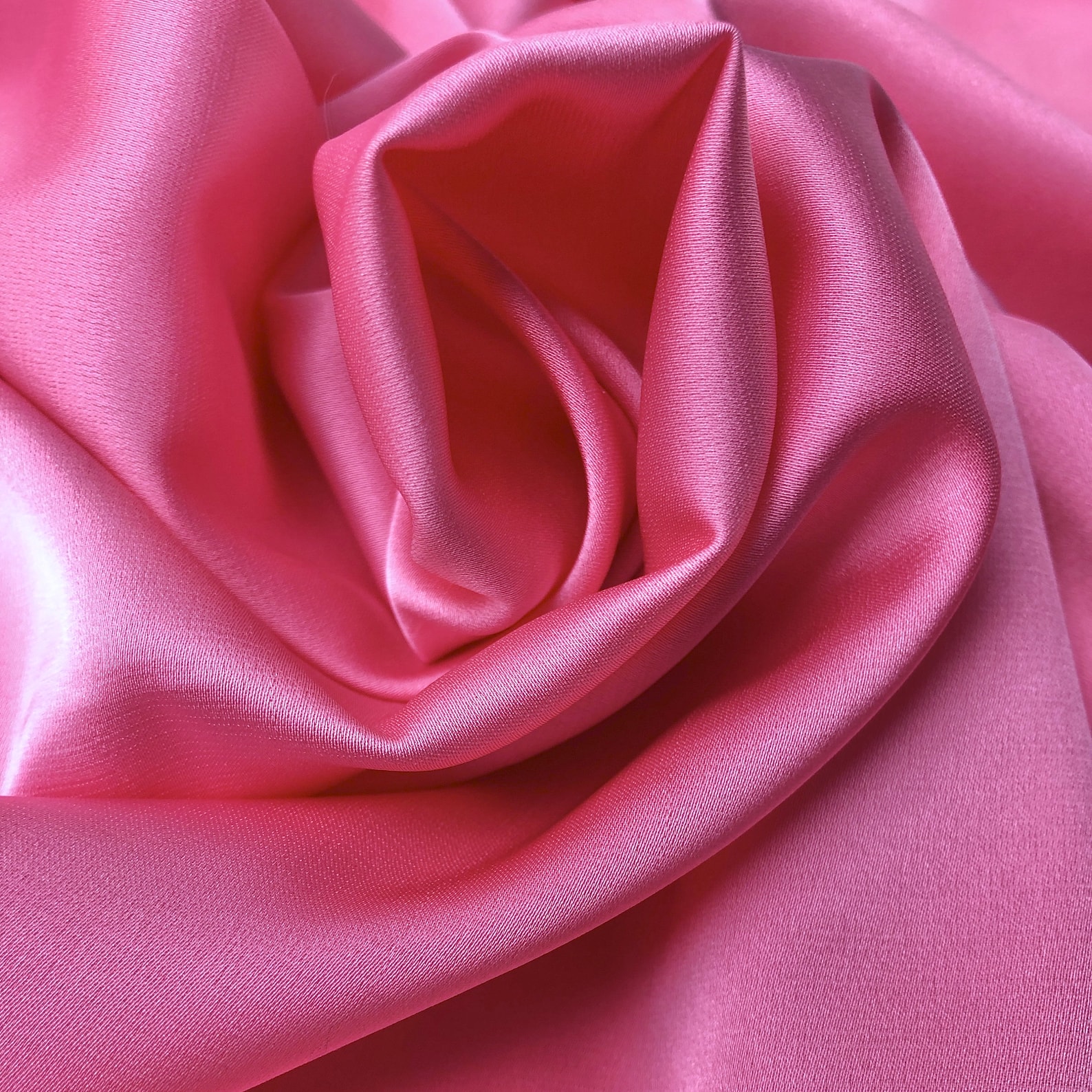Carmine Rose Pink silk satin fabric by the meter Lingerie and Etsy