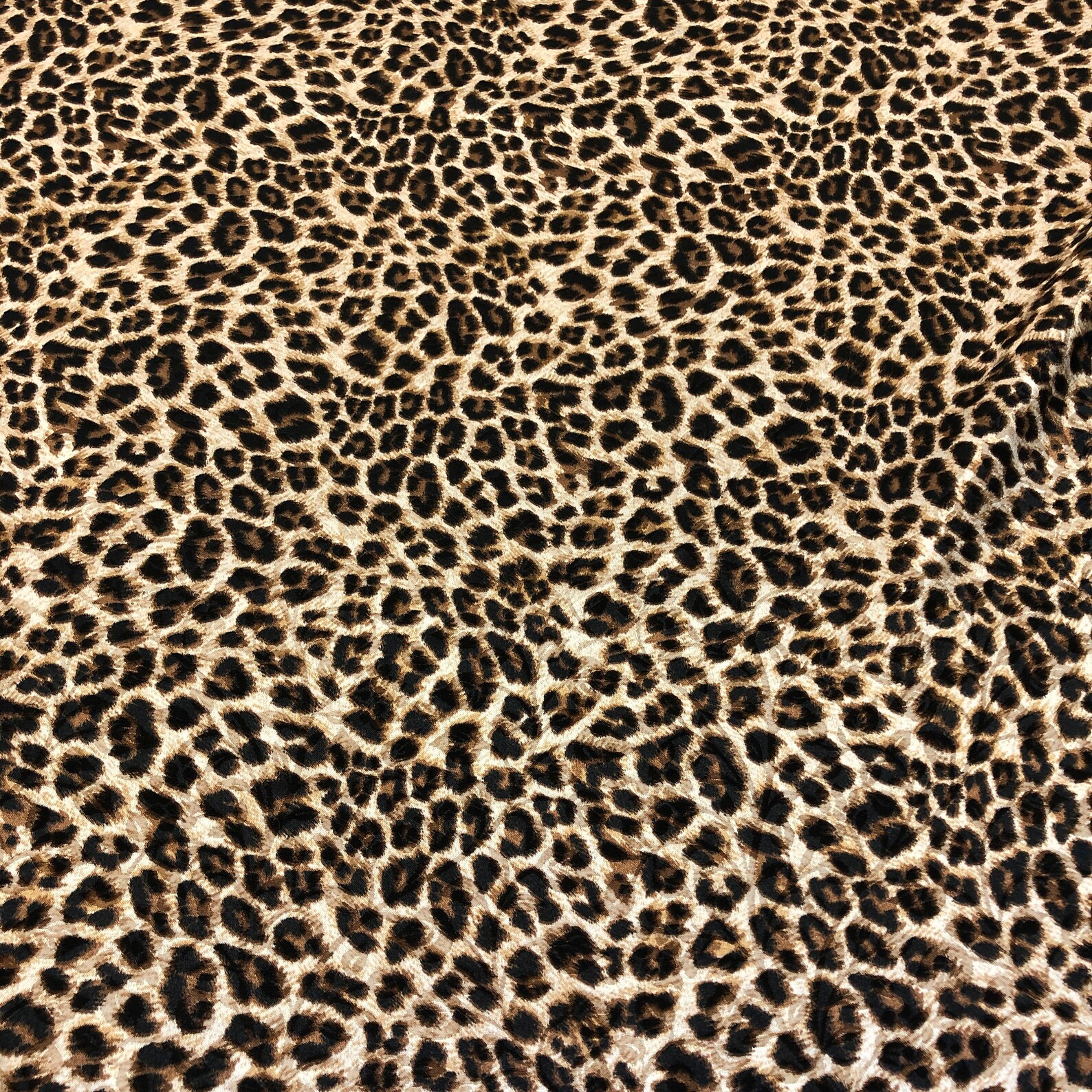 Leopard print fabric silk satin with floral pattern fabric | Etsy