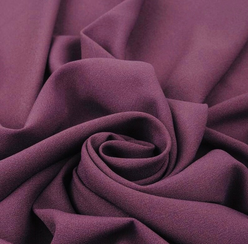 Plum Crepe Chiffon Fabric Wholesale Chiffon Fabric by the Etsy