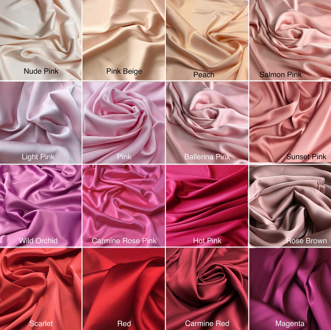 80 colors 50 yards Wholesale Silk Satin Fabric 50 meters