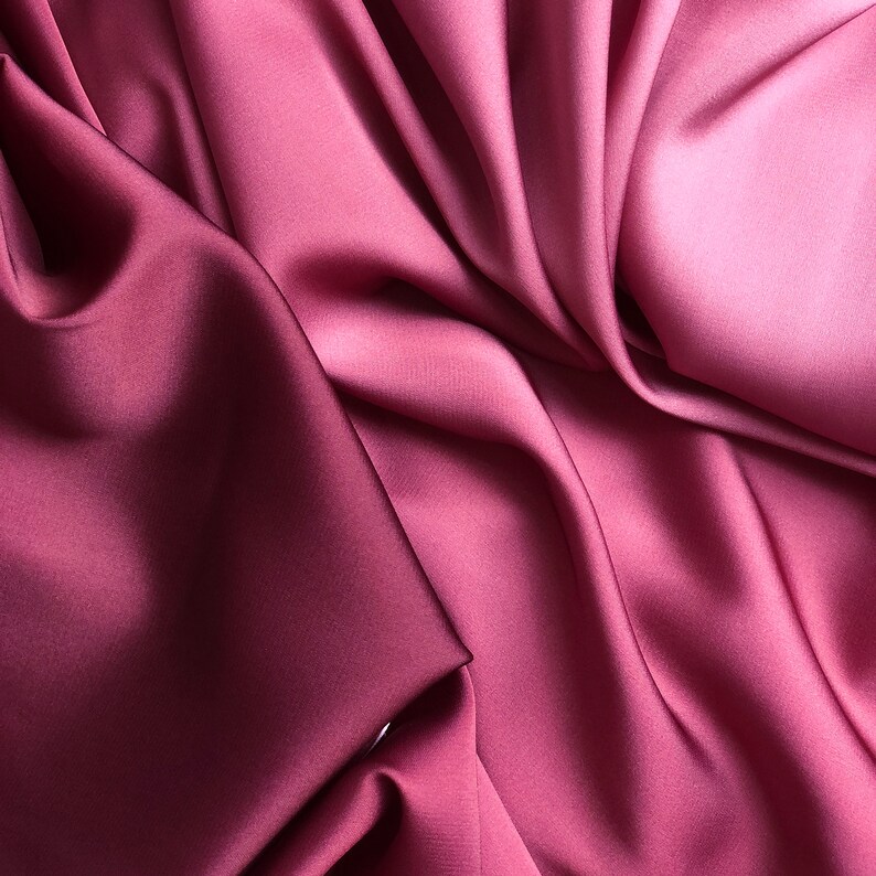 Pink Ombre Silk Satin Fabric by the Yard Wholesale Silk Etsy